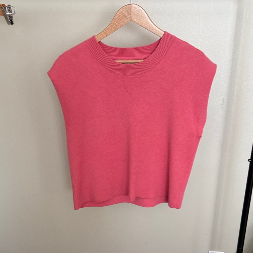Anthropologie Vibrant Pink Sleeveless Top